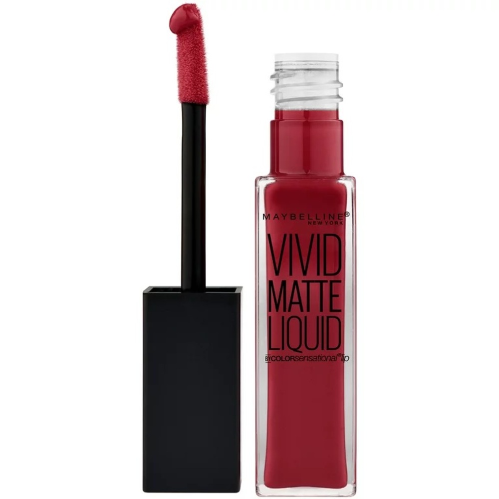 Maybelline Color Sensational Vivid Matte Liquid Lipstick, Red Punch